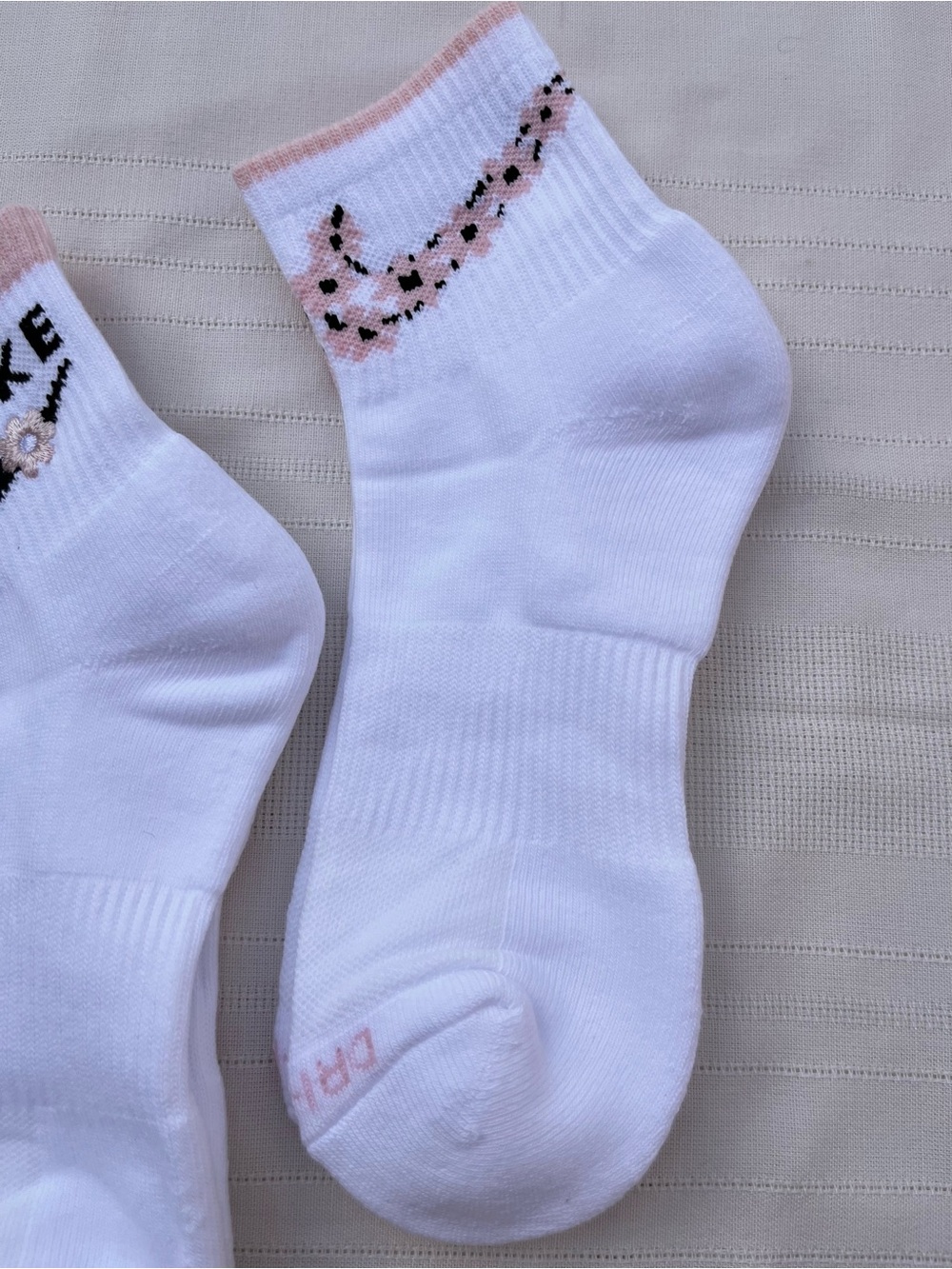 Nike DriFit White & Pink Ankle Socks - 3-Pack - Picture 5 of 14